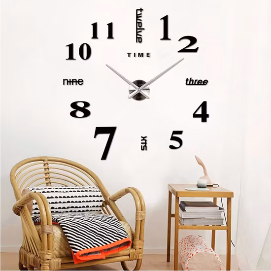 Simple Modern Simple Oversized Living Room Creative Crystal Wall Clock
