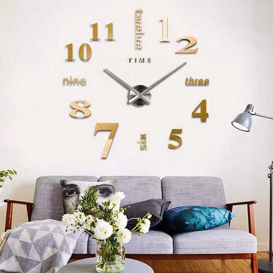 Simple Modern Simple Oversized Living Room Creative Crystal Wall Clock