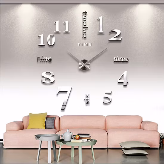 Simple Modern Simple Oversized Living Room Creative Crystal Wall Clock